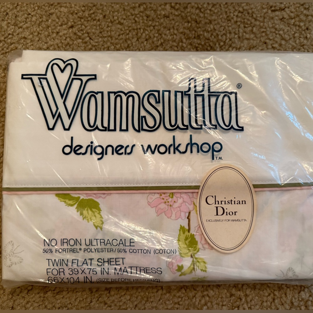 Dior/Wamsutta Damask Blossom flat sheets